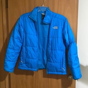 Womens Blue Northface Puffy Jacket